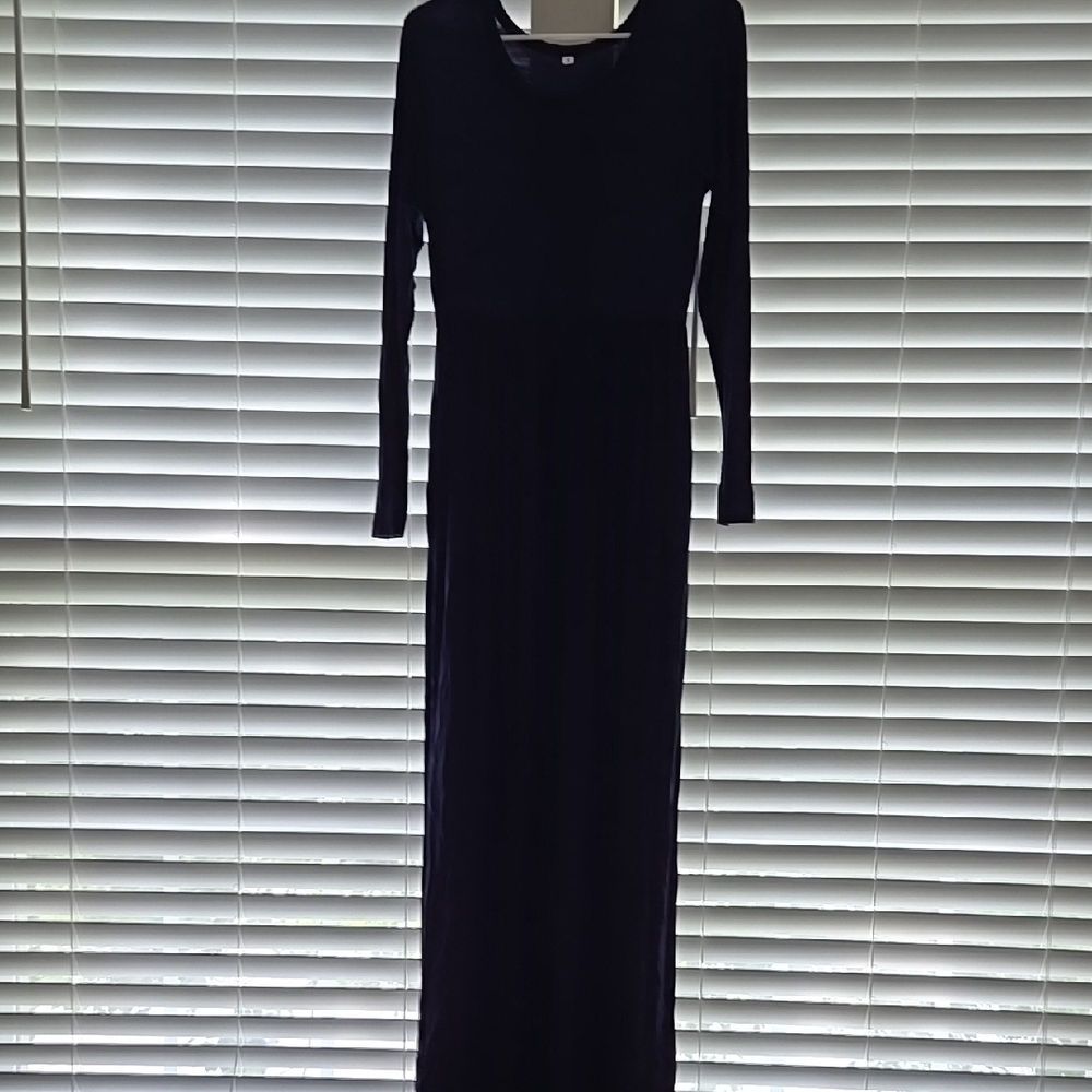 Elegant Black Long Sleeve Dress